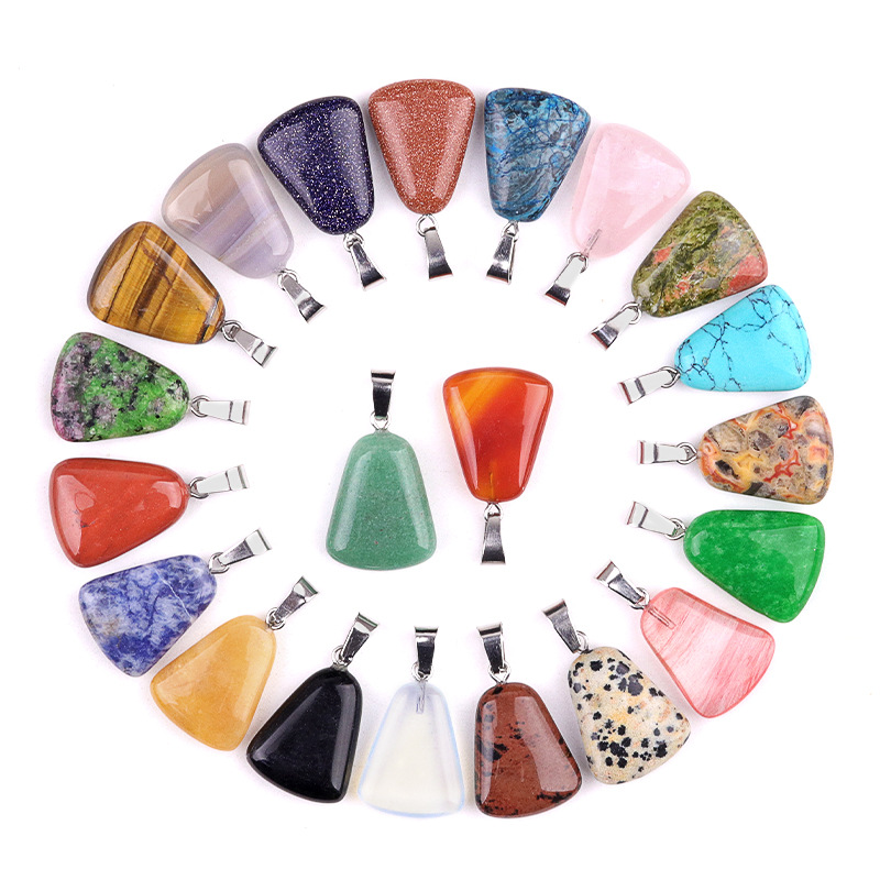 20pcs/ Bag Carving White Cryst - Crystal Pendant Necklace Natural Stone ulasan dan harga