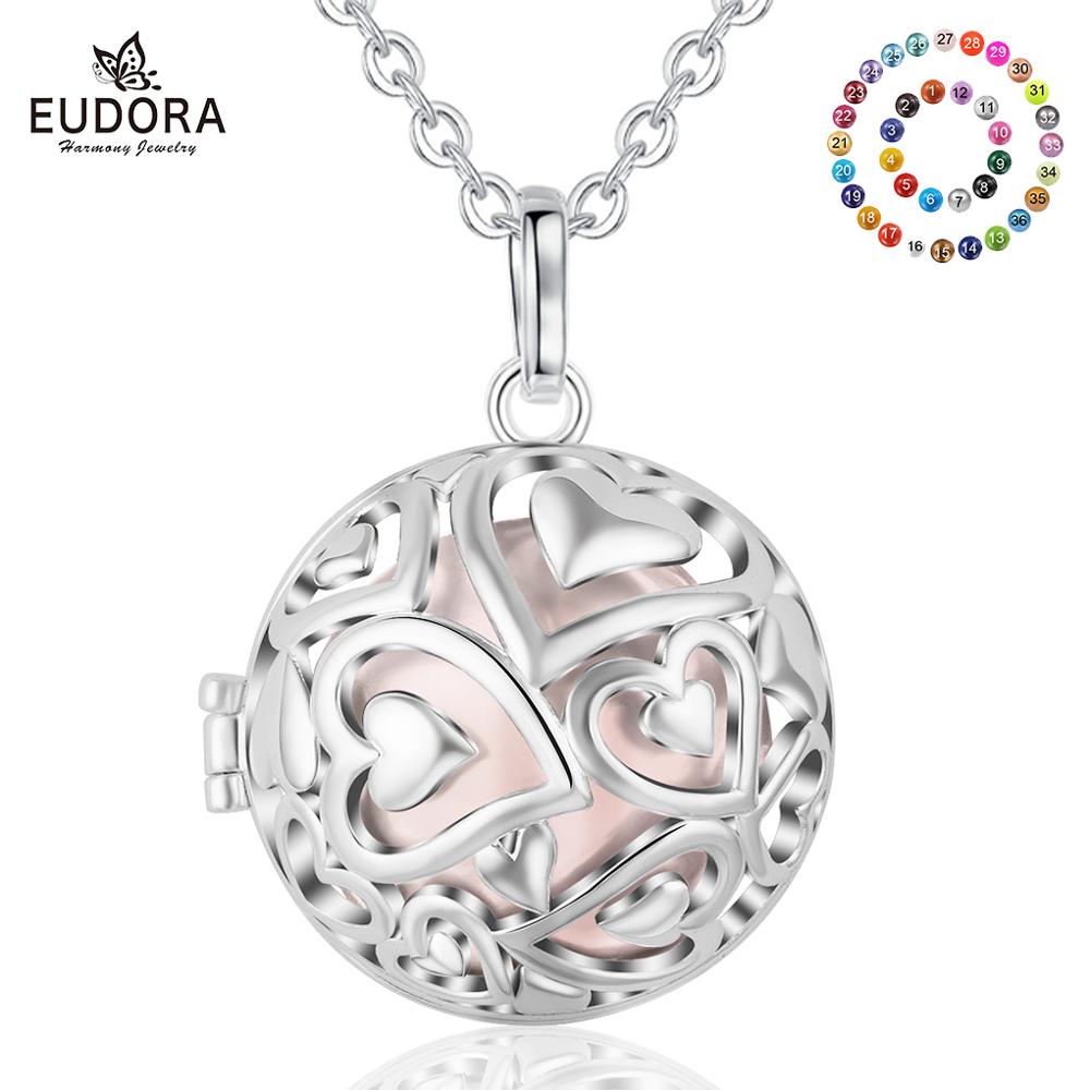 Eudora 20mm Harmony Ball Penda - Heart Locket Necklace Photo ulasan dan harga