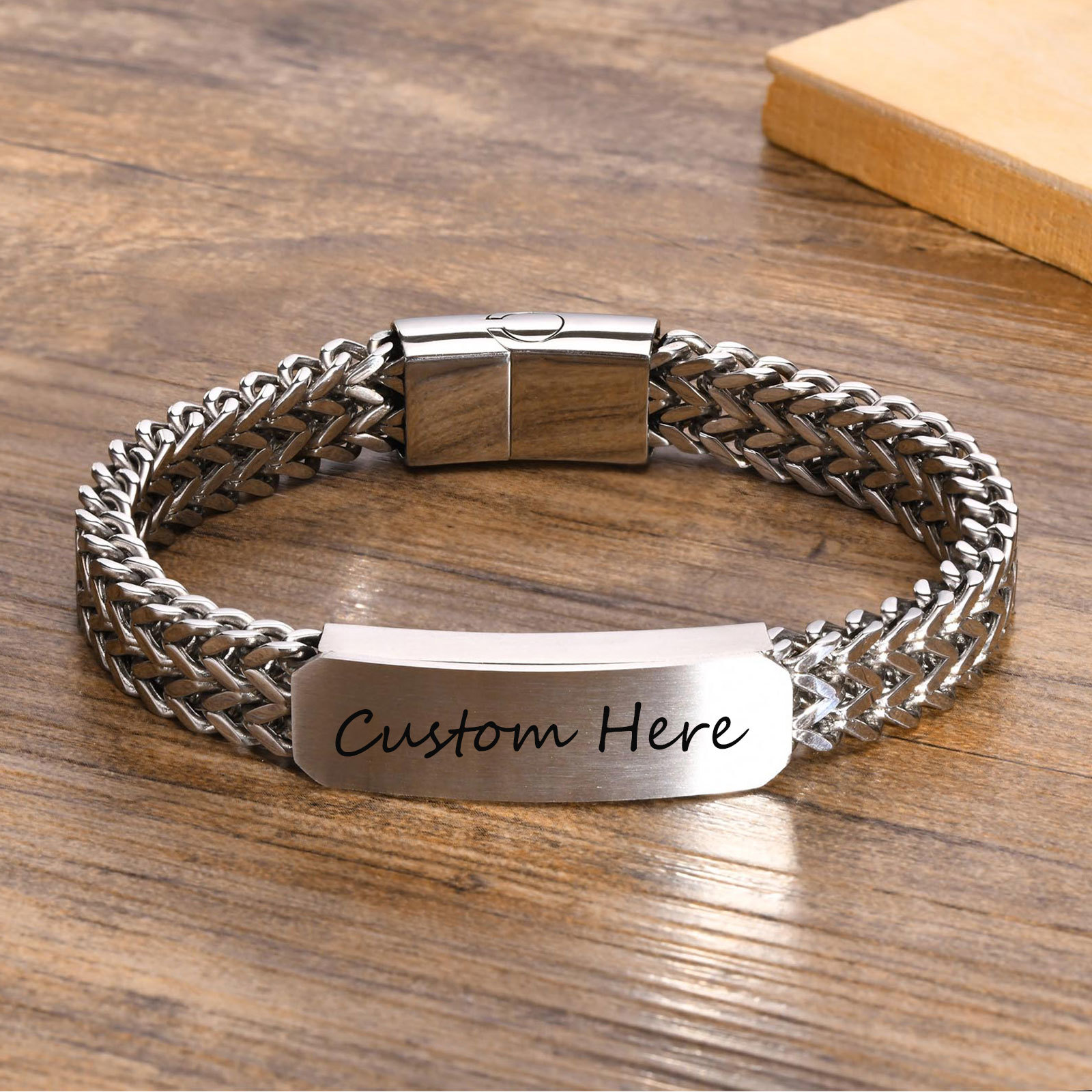 Free Customize ID Bracelets fo - Cuban Link Chain 12Mm ulasan dan harga