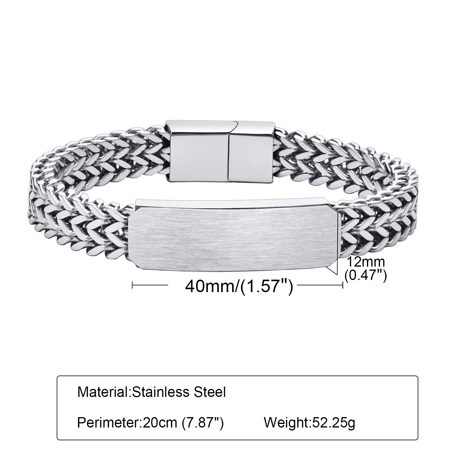 Free Customize ID Bracelets fo - Cuban Link Chain 12Mm ulasan dan harga