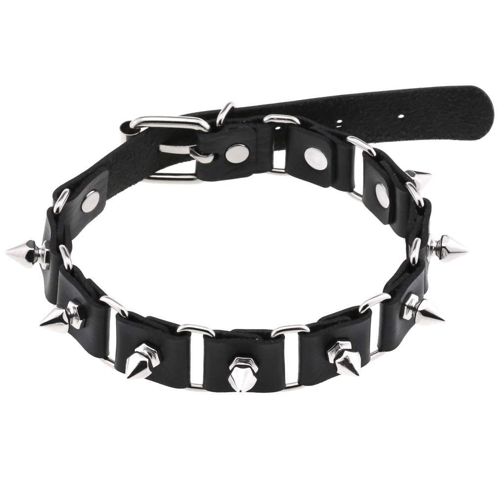 Punk Rock Spiked Choker For Wo - Goth Punk Spike Choker ulasan dan harga