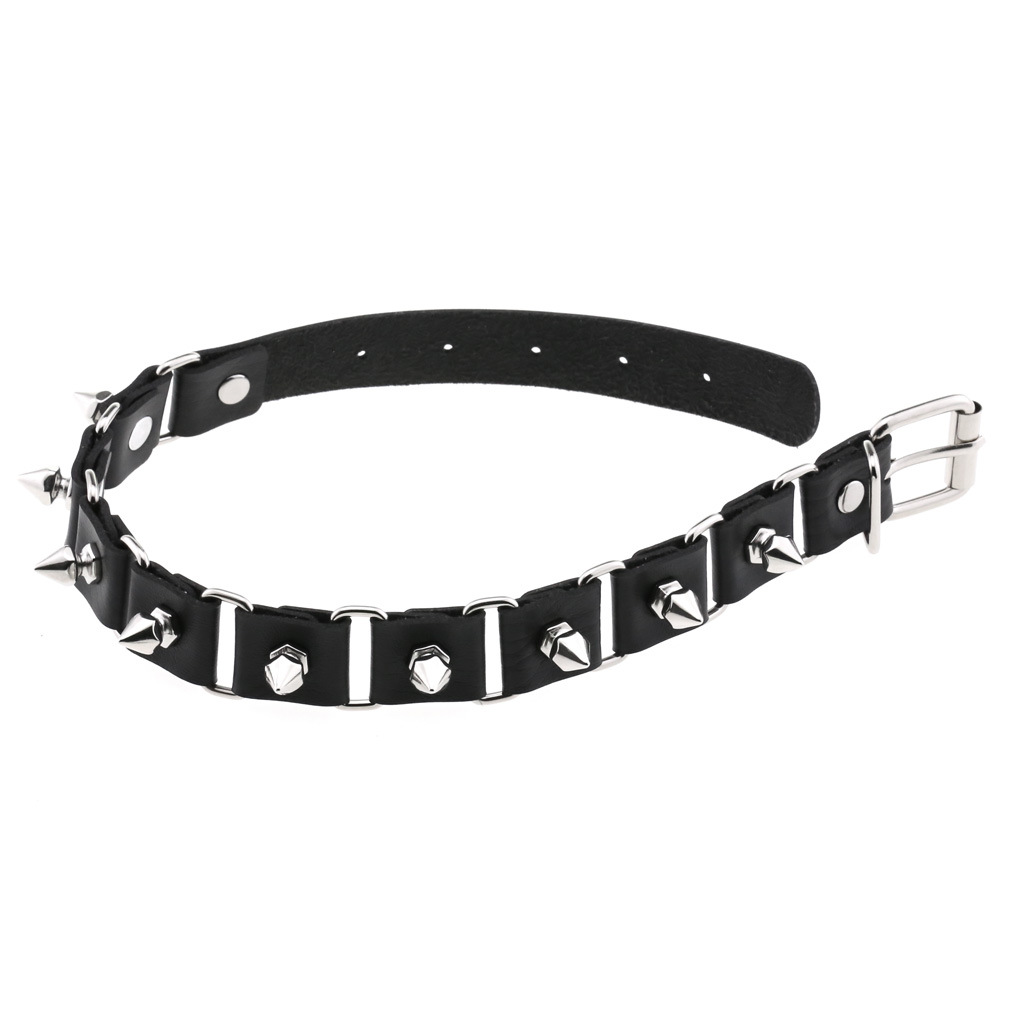 Punk Rock Spiked Choker For Wo - Goth Punk Spike Choker ulasan dan harga
