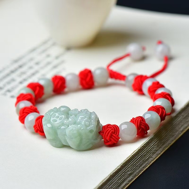 Natural Burmese Jadeite Pixiu  - Bracelets ulasan dan harga