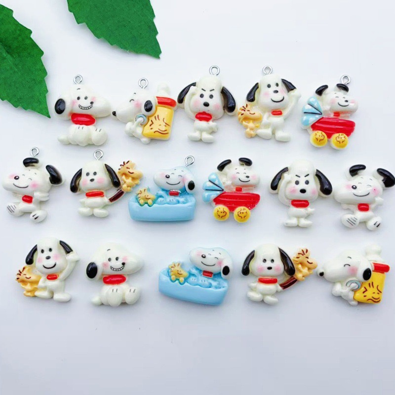 12pcs resin cartoon dog pendan - Earrings ulasan dan harga