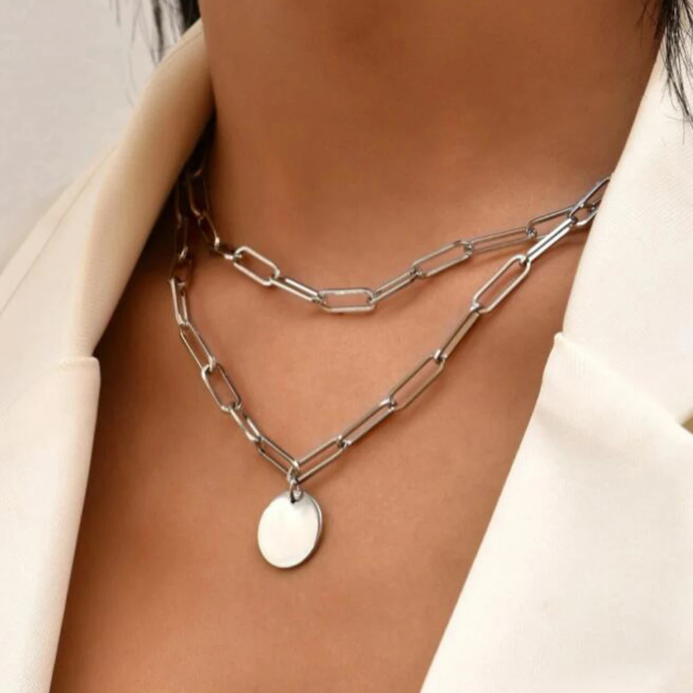 SUMENG 2024 New Fashion Vintag - Layered Pendant Necklace Aesthetic ulasan dan harga
