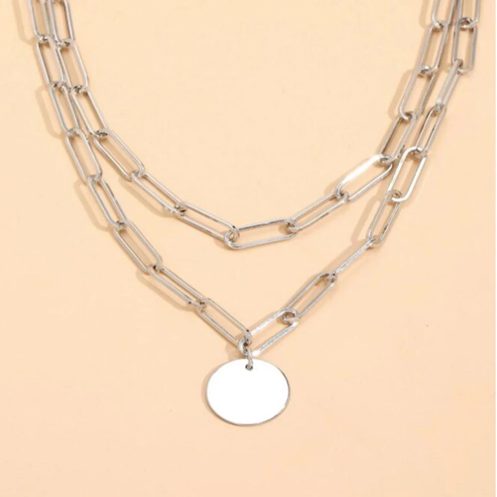 SUMENG 2024 New Fashion Vintag - Layered Pendant Necklace Aesthetic ulasan dan harga