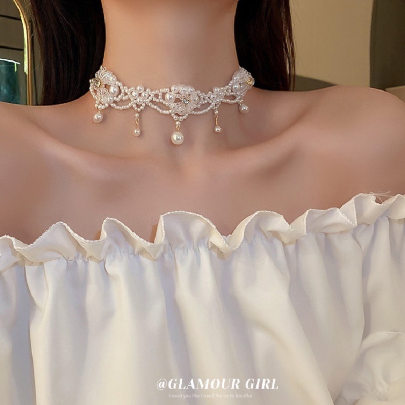 Luxury Vintage Pearl Choker Ne - Pearl Choker Necklace Vintage ulasan dan harga