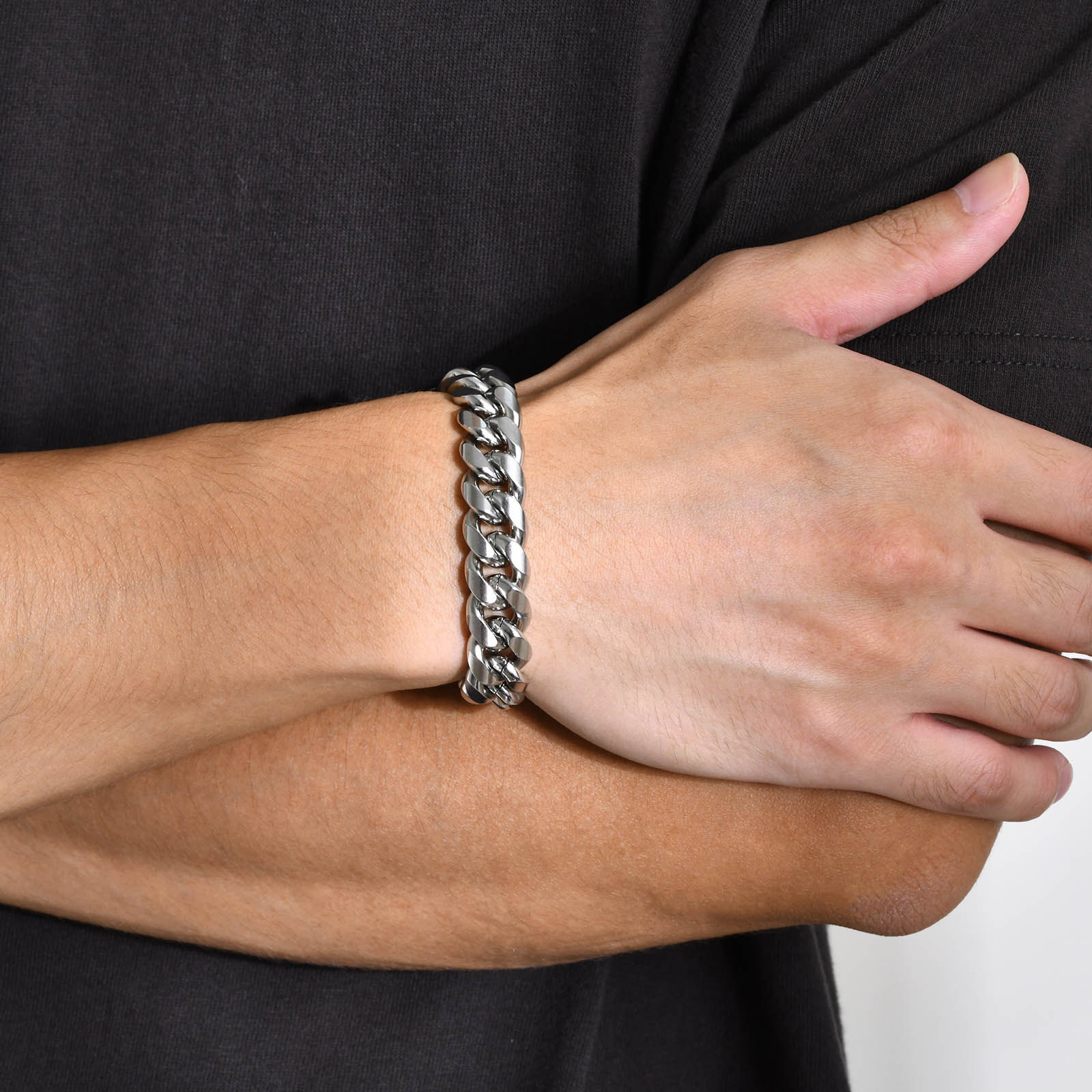 6-12MM Cuban Chain Mens Bracel - Cuban Link Chain 12Mm ulasan dan harga