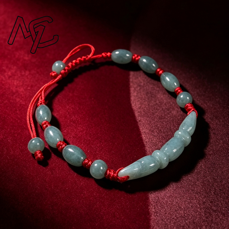 Natural Blue water Jade Burma  - Bracelets ulasan dan harga