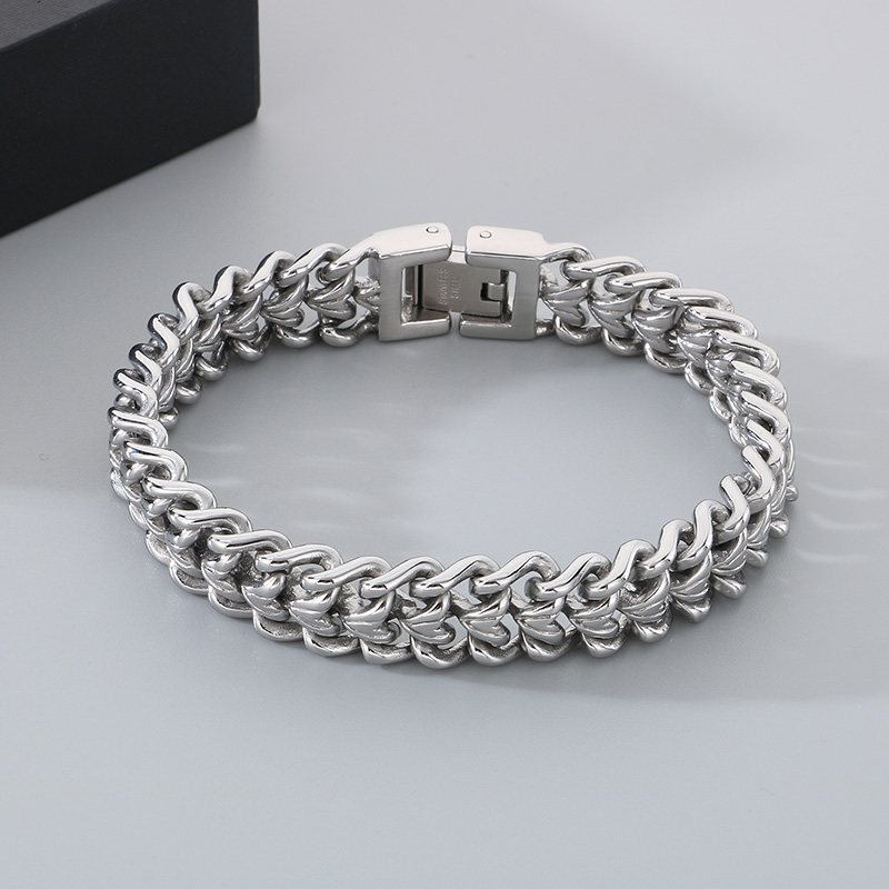 KALEN Shiny Stainless Steel Br - Cuban Link Chain 12Mm ulasan dan harga